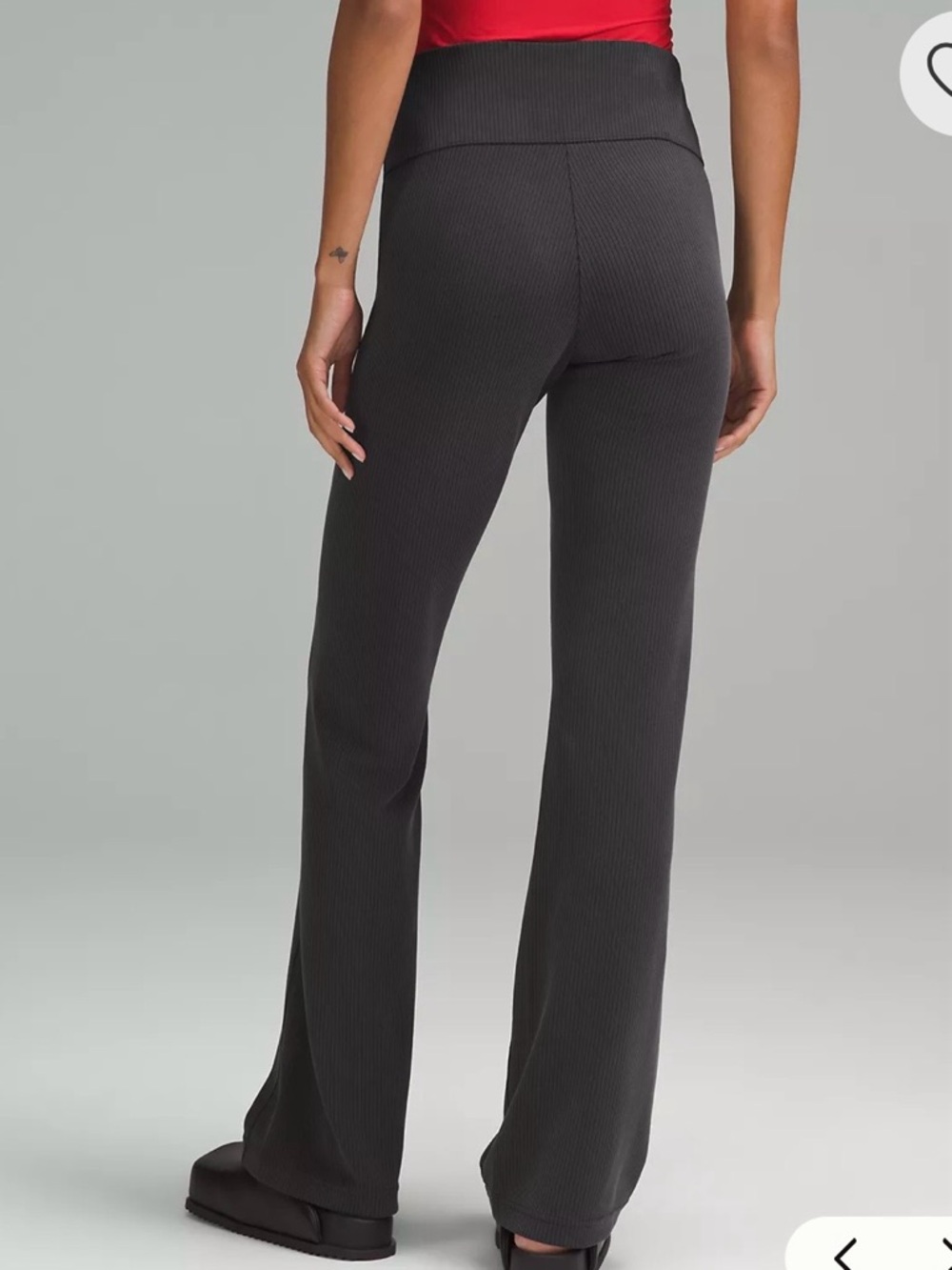 lululemon athletica Ribbed Wide-Leg Pants - Charcoal
